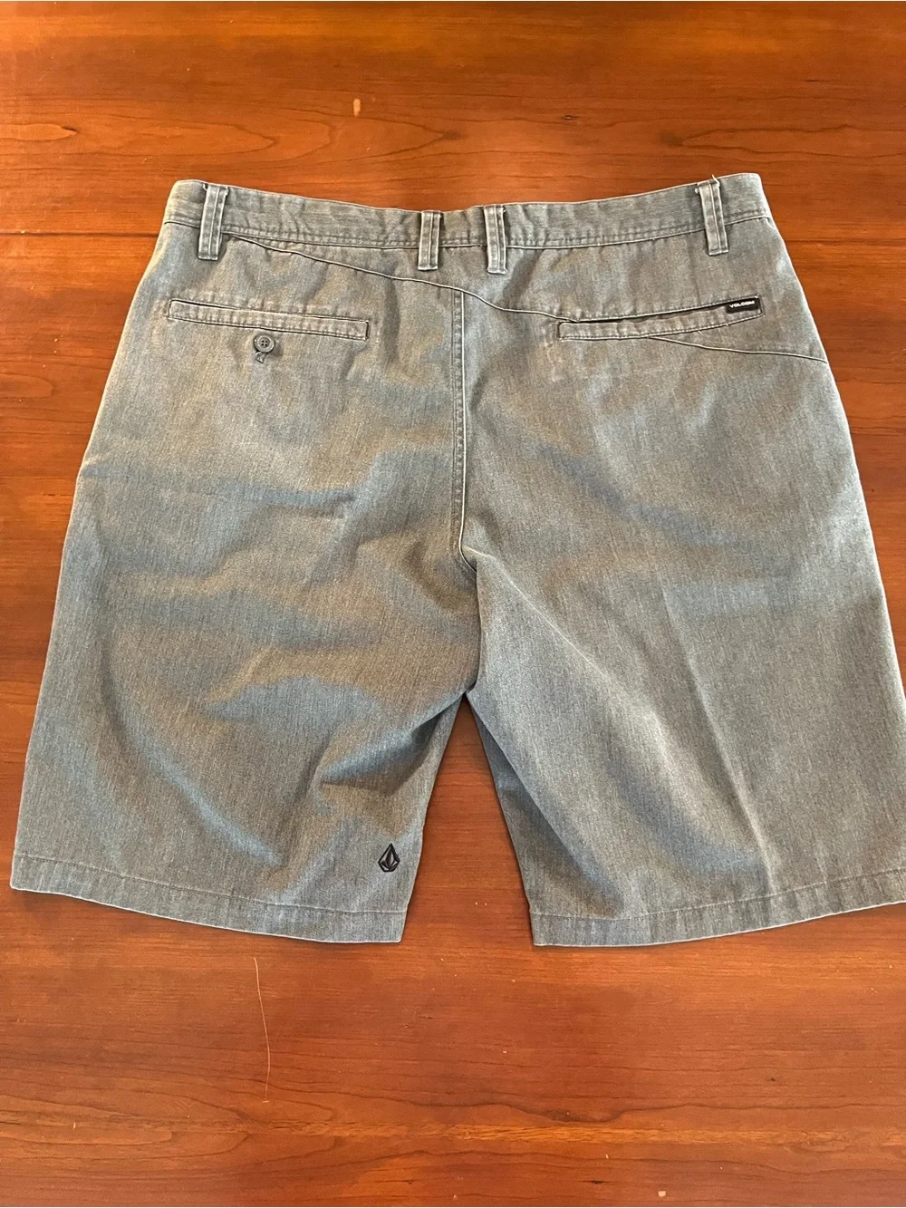 Volcom Frickin Modern Stretch Chino Shorts Men's 38 Gray REPREVE Recycled Skate